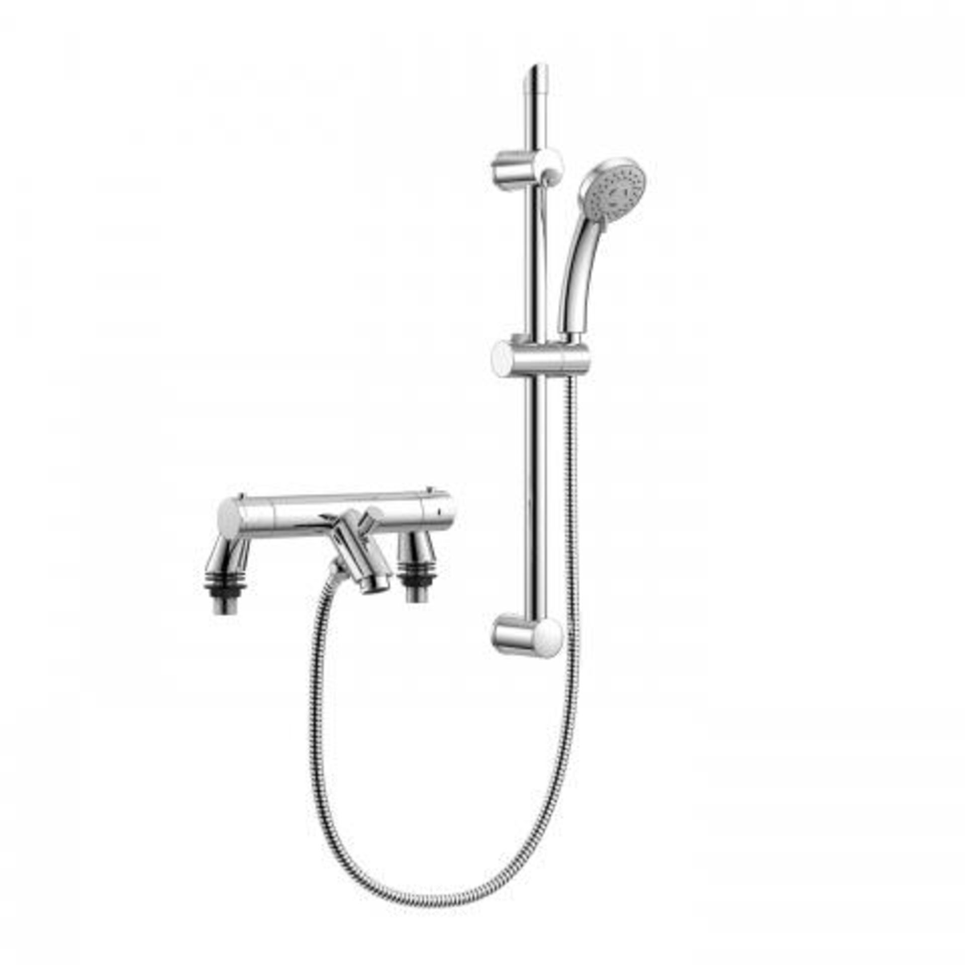 (I51) Round 3 Function Thermostatic Bar Mixer Kit with Designer Bath Filler RRP £249.99 Echoing - Image 4 of 6