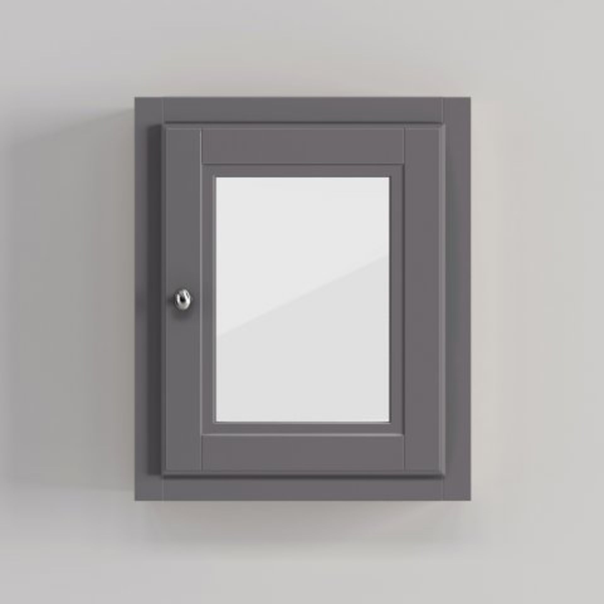 (H244) Cambridge Single Door Mirror Cabinet - Midnight Grey. RRP £299.99. Our Cambridge Midnight - Image 4 of 5