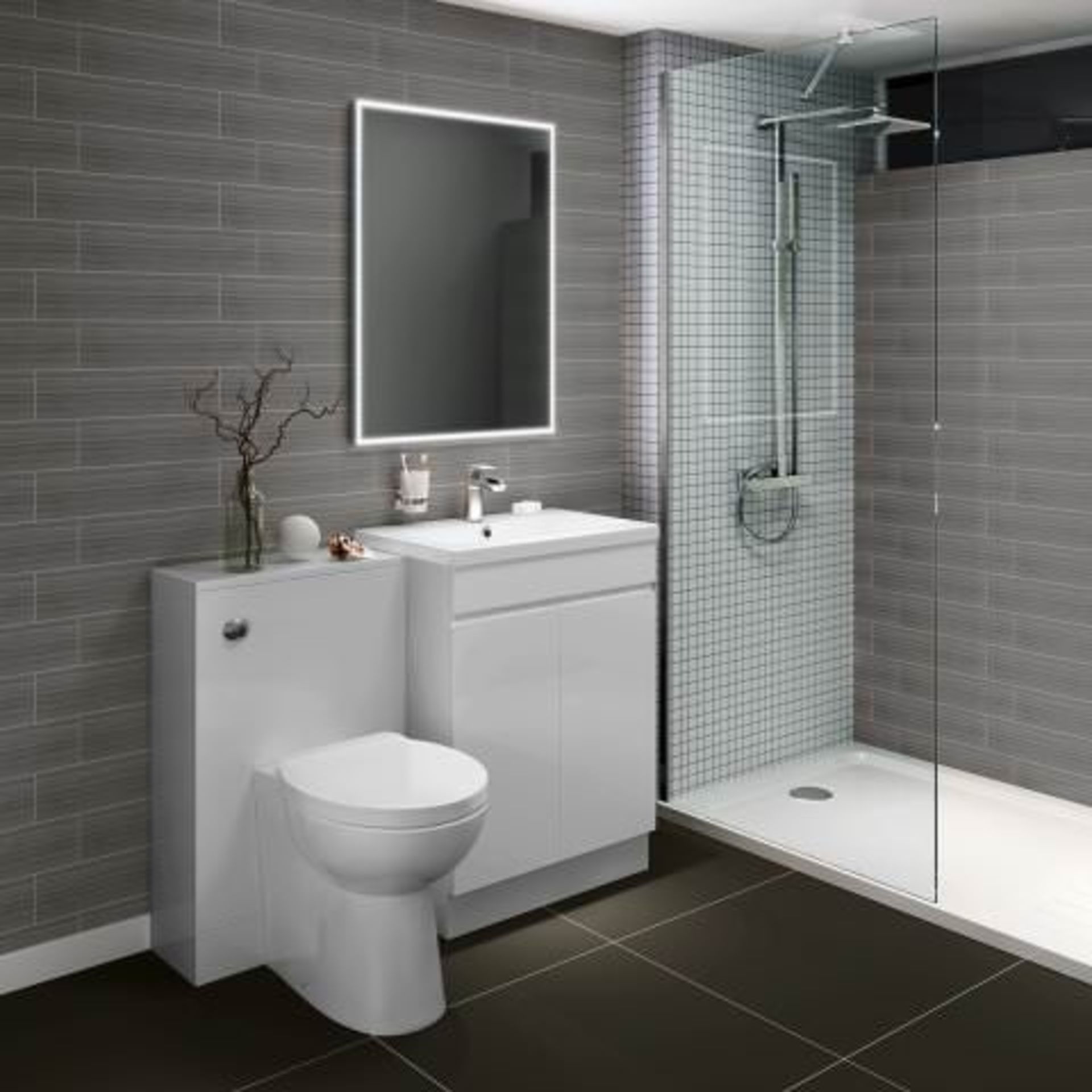 (I69) 800x600mm Cosmic Illuminated LED Mirror RRP £349.99 A rectangular mirror with LED - Image 3 of 5