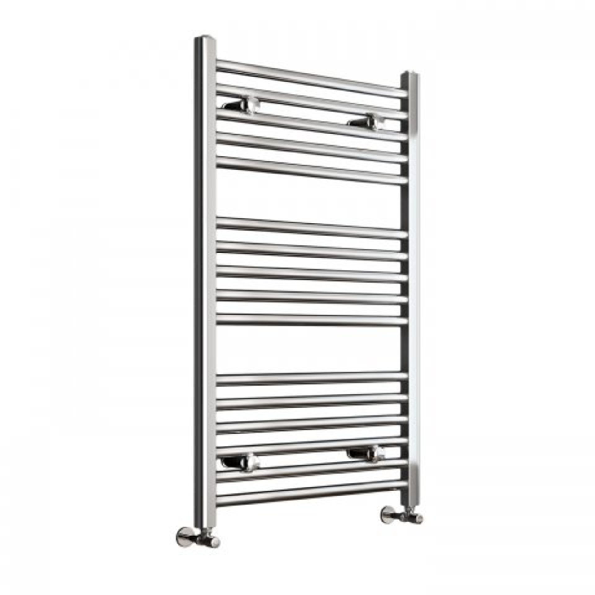 (I28) 1000x600mm - 25mm Tubes - Chrome Heated Straight Rail Ladder Towel Radiator. Benefit from - Image 3 of 3