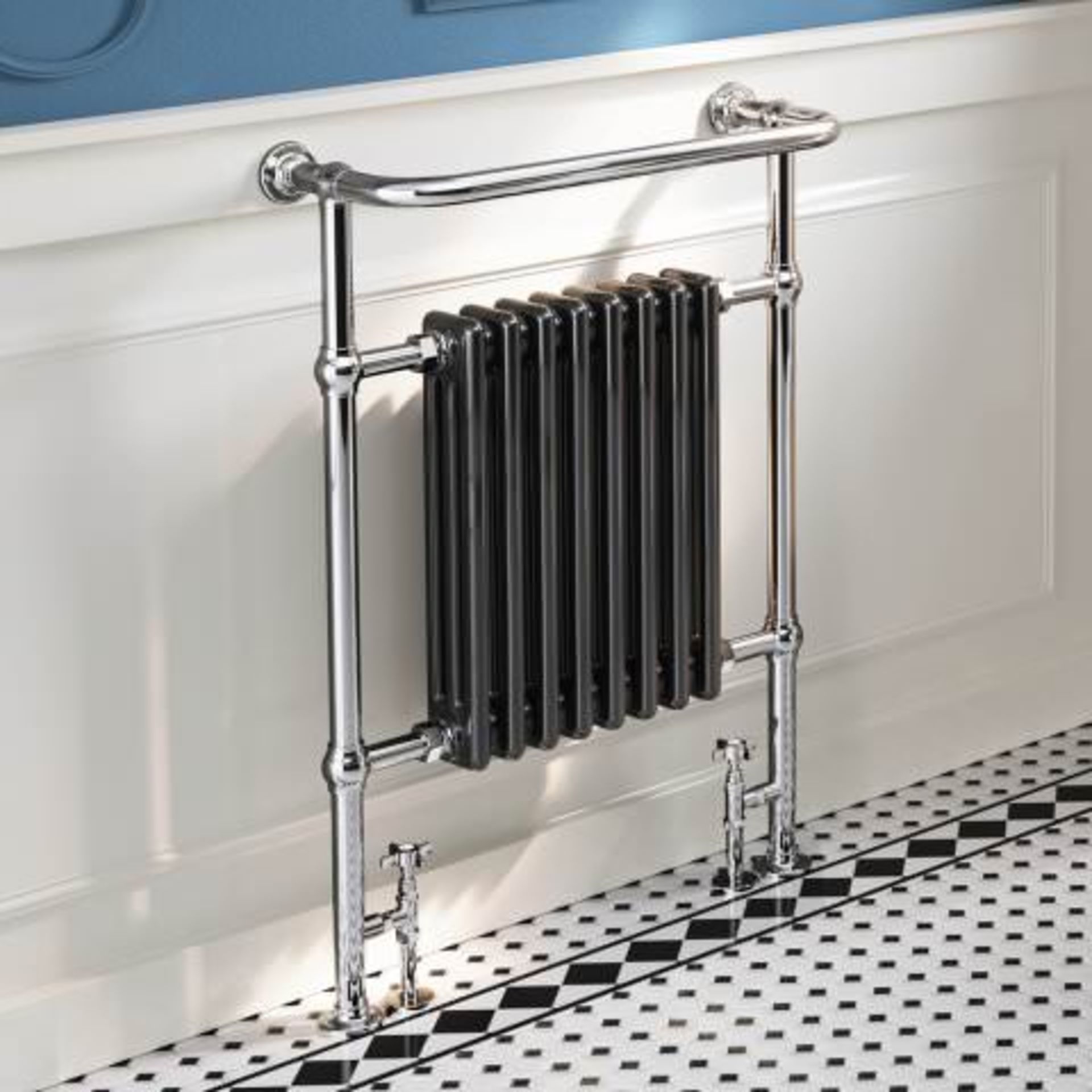 (I24) 952x659mm Traditional Black Towel Rail Radiator - Victoria Premium RRP £345.99 Long Lasting - Image 3 of 3