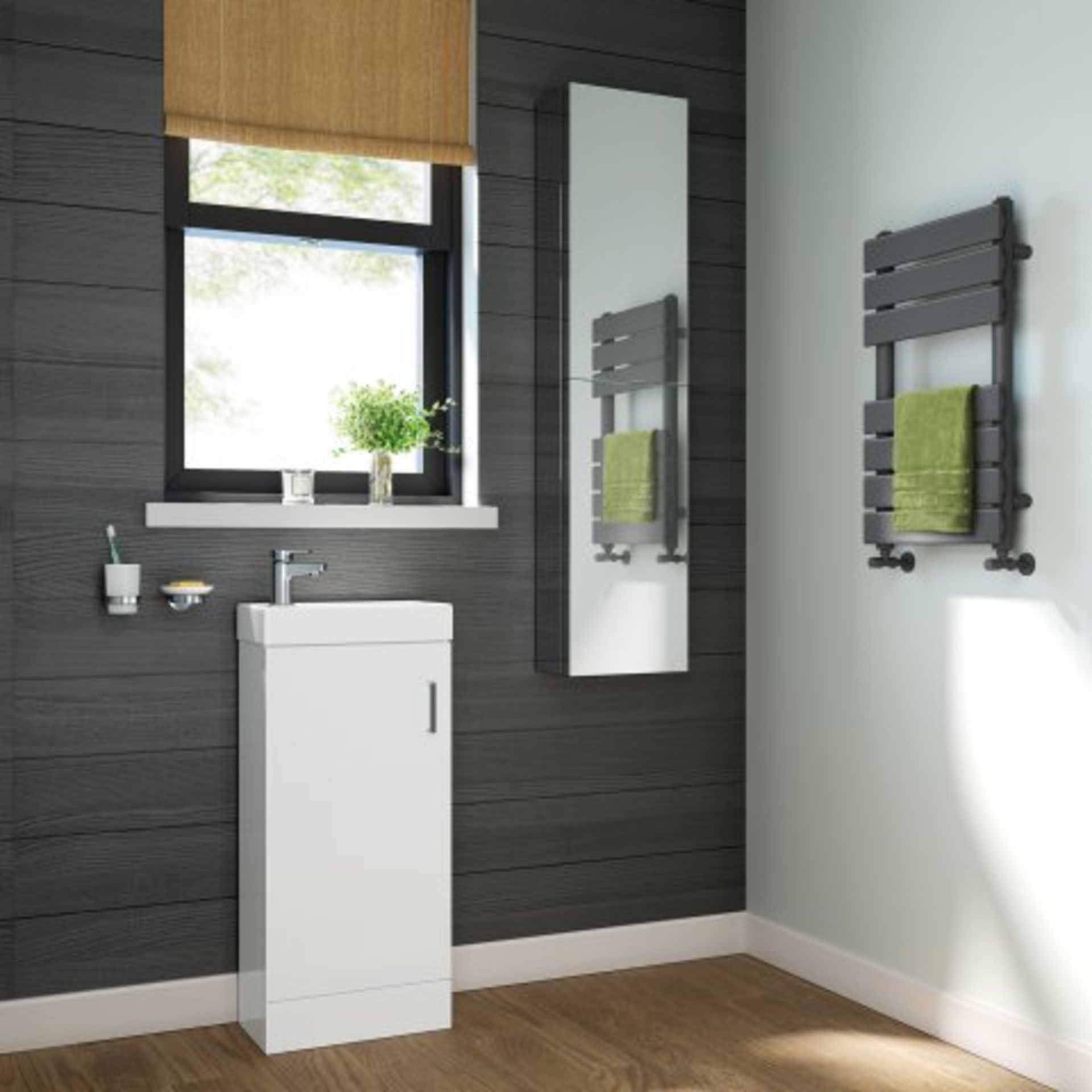 (I151) 1300x300mm Liberty Stainless Steel Tall Mirror Cabinet. RRP £349.99. Storage Solution Our - Bild 2 aus 3