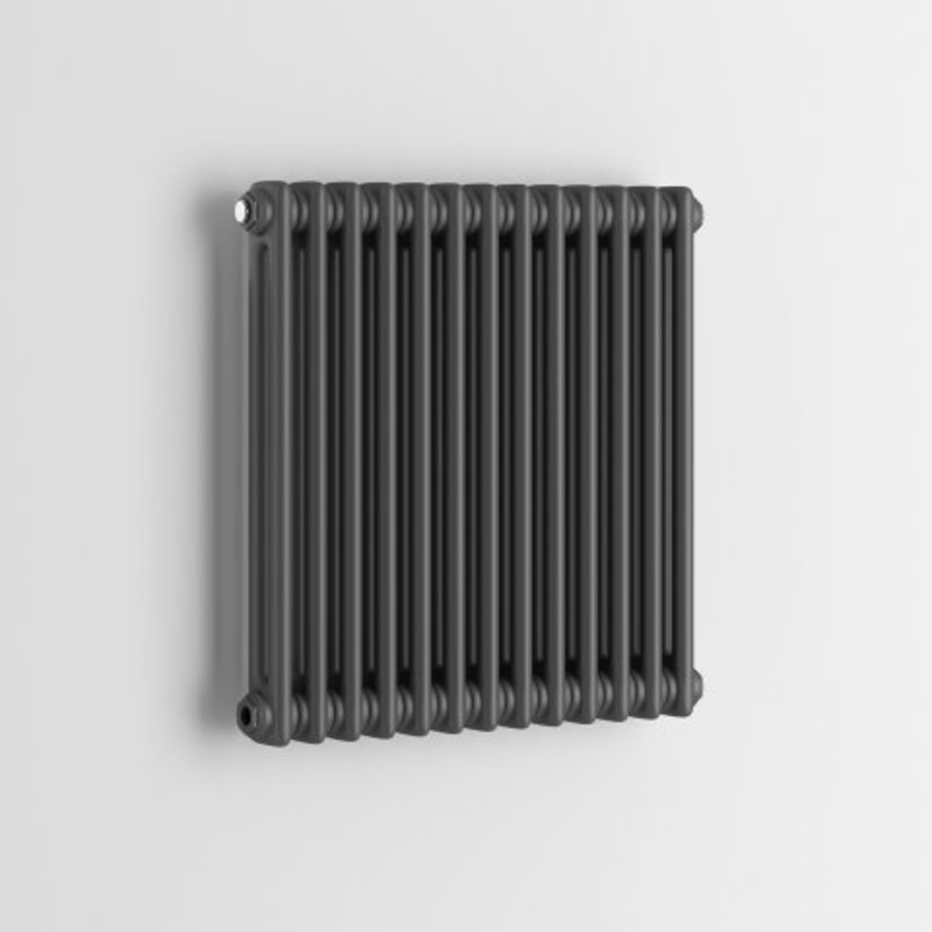 (I25) 600x603mm Anthracite Double Panel Horizontal Colosseum Traditional Radiator RRP £284.99 - Image 3 of 3