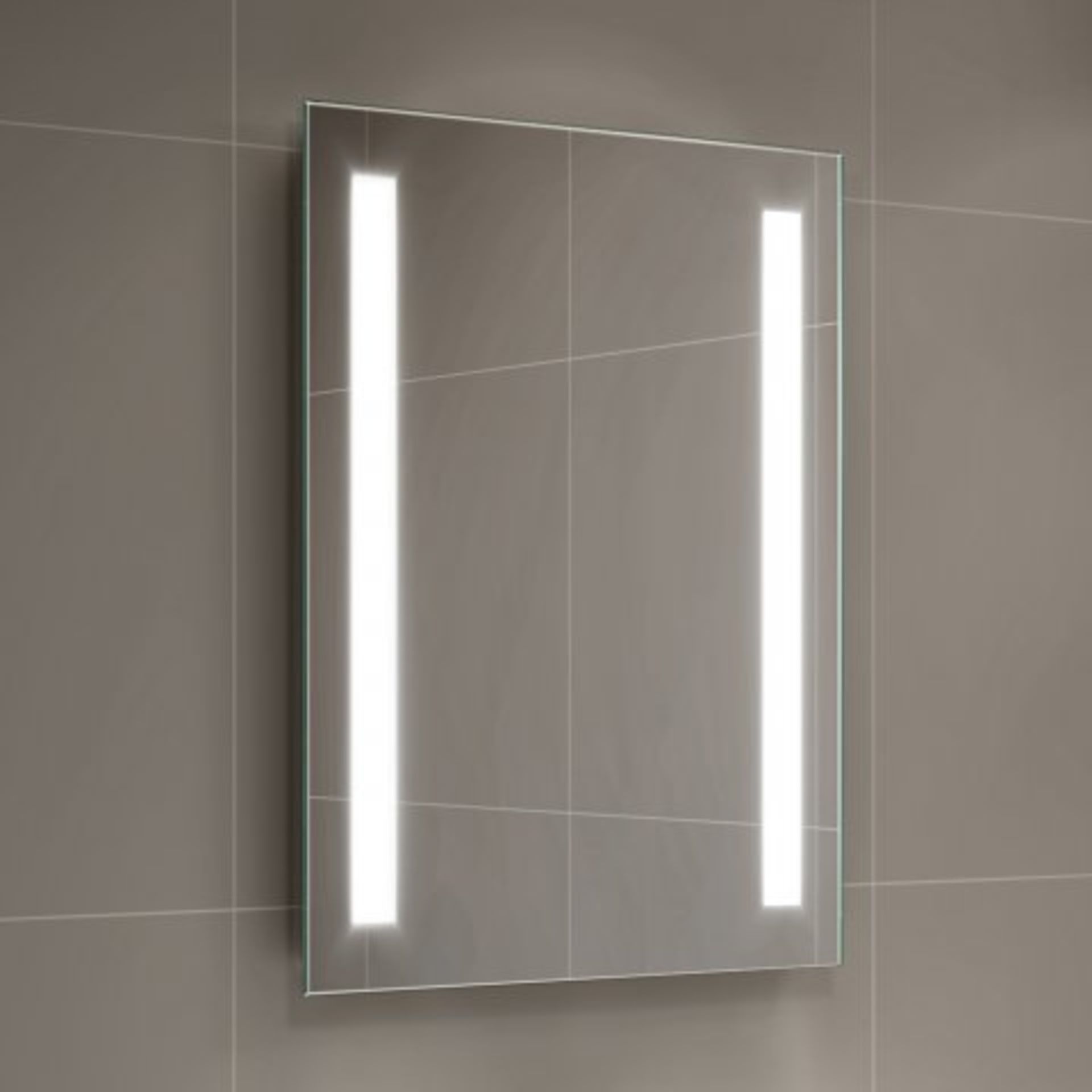 (H215) 500x700mm Omega LED Mirror - Battery Operated. RRP £249.99. Our ultra-flattering LED