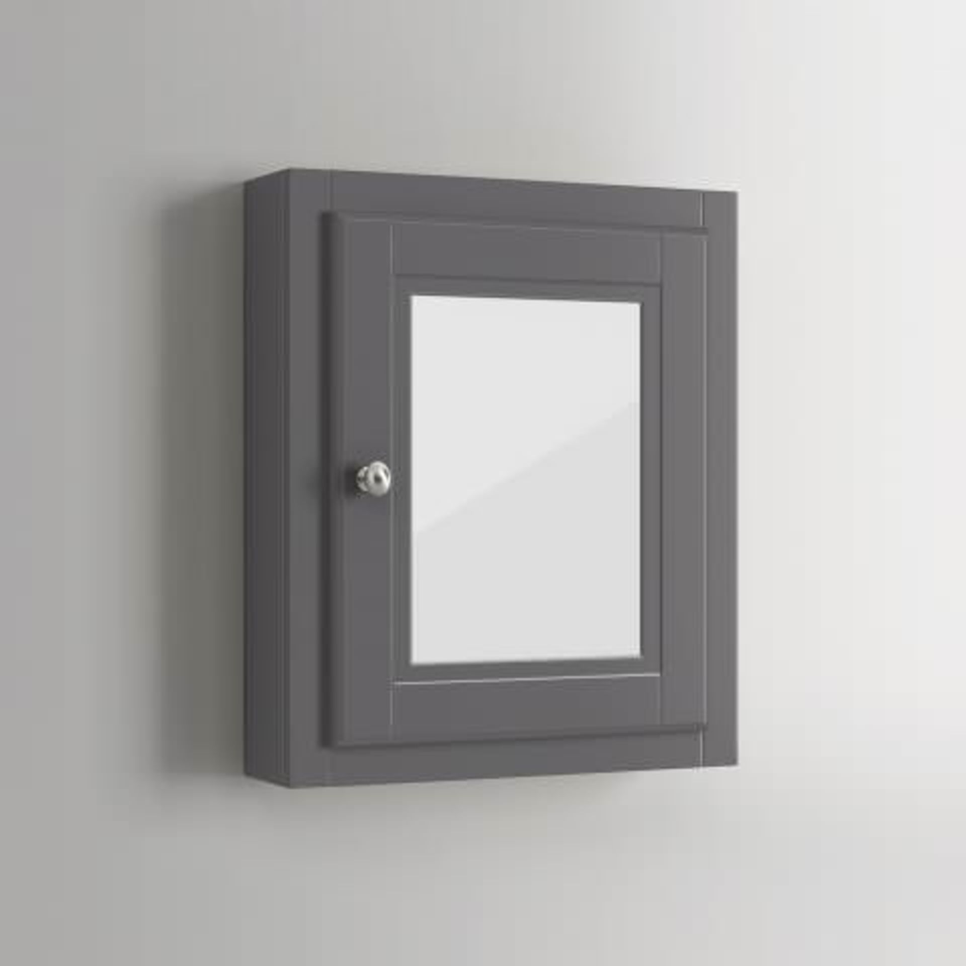(H244) Cambridge Single Door Mirror Cabinet - Midnight Grey. RRP £299.99. Our Cambridge Midnight - Image 3 of 5