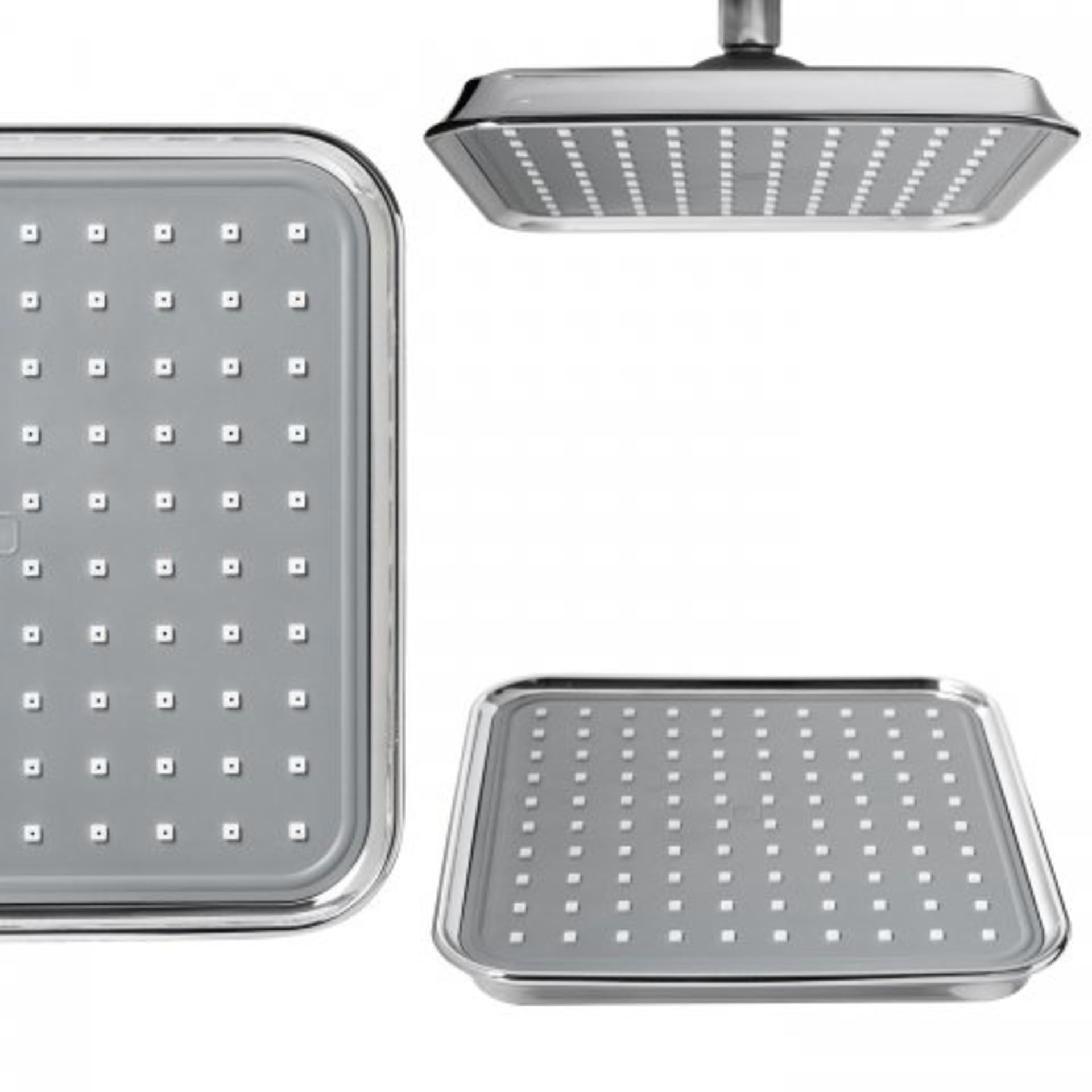 (L75) Square Concealed Thermostatic Mixer Shower & Medium Shower Head. RRP £349.99. Smart edges, - Image 3 of 7
