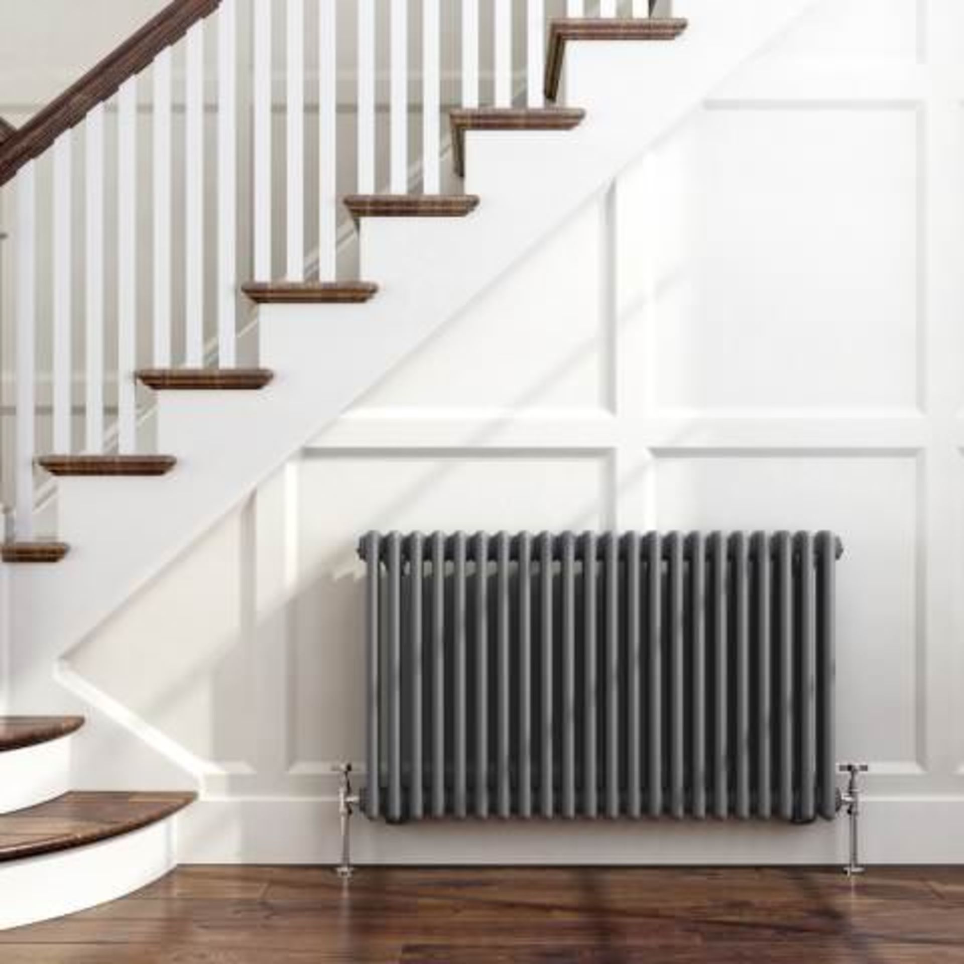 (I75) 600x1000mm Anthracite Triple Panel Horizontal Colosseum Traditional Radiator RRP £379.99 For - Bild 4 aus 4