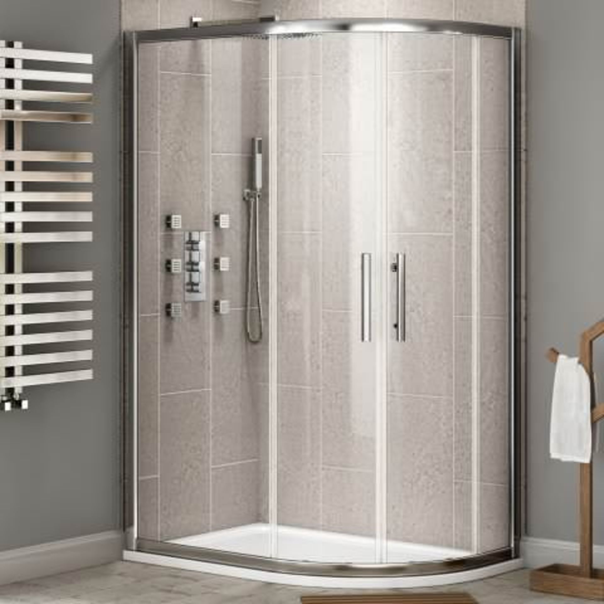 (I18) 800x1000mm - 8mm - Premium EasyClean Offset Quadrant Shower Enclosure - Reversible RRP £724.99 - Bild 3 aus 4