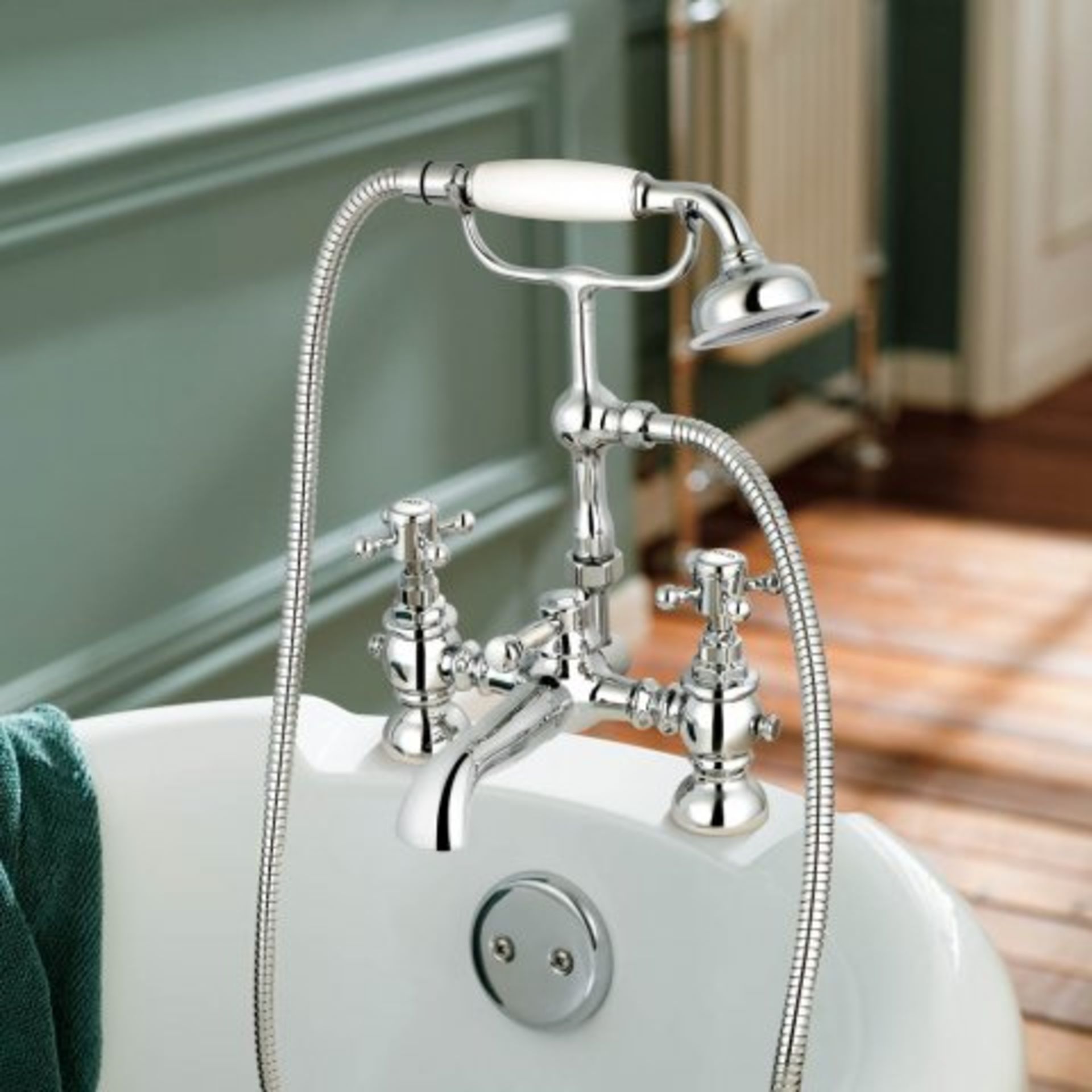 (V85) Victoria II Bath Shower Mixer - Traditional Tap with Hand Held Shower Our great range of