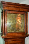 Antique Welsh Oak Case Grandfather Clock