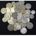 Collection of pre-decimal half crowns, florins etc