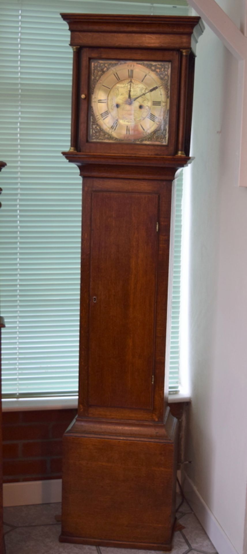 Antique Welsh Oak Case Grandfather Clock - Image 2 of 6