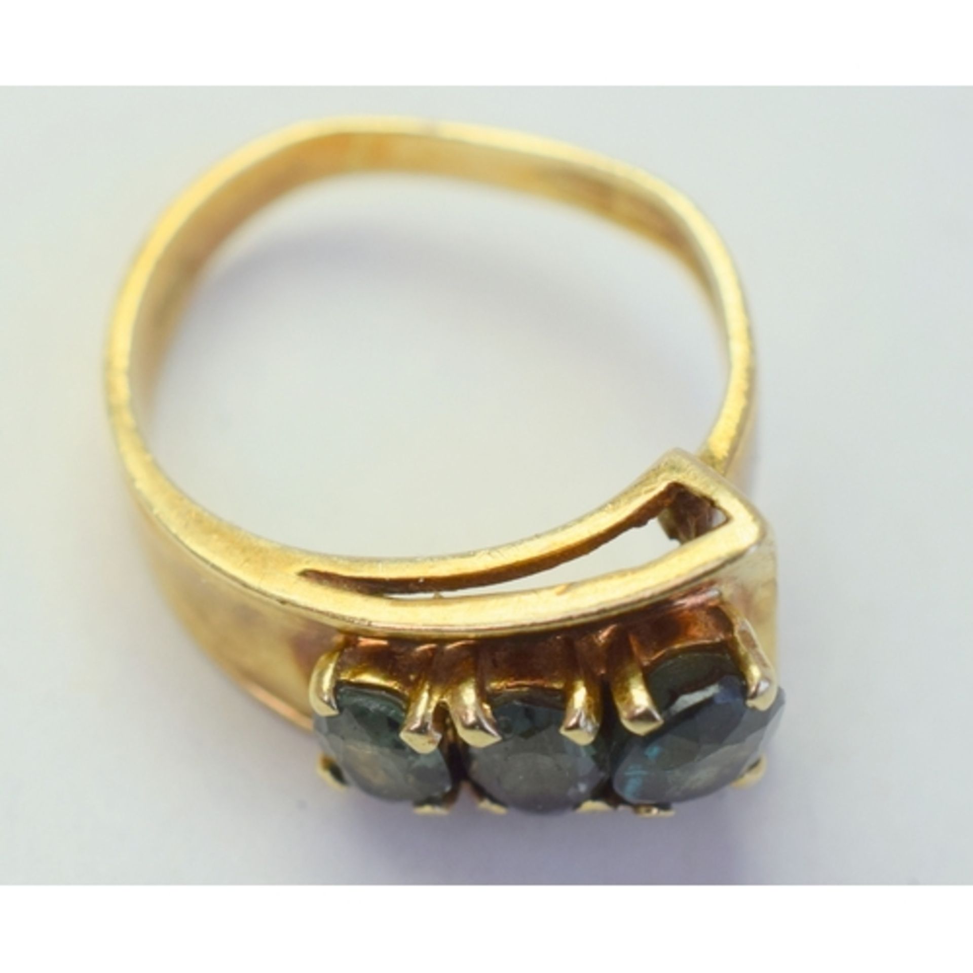 Art Deco Style 14ct Gold And Emerald Ring - Image 4 of 4