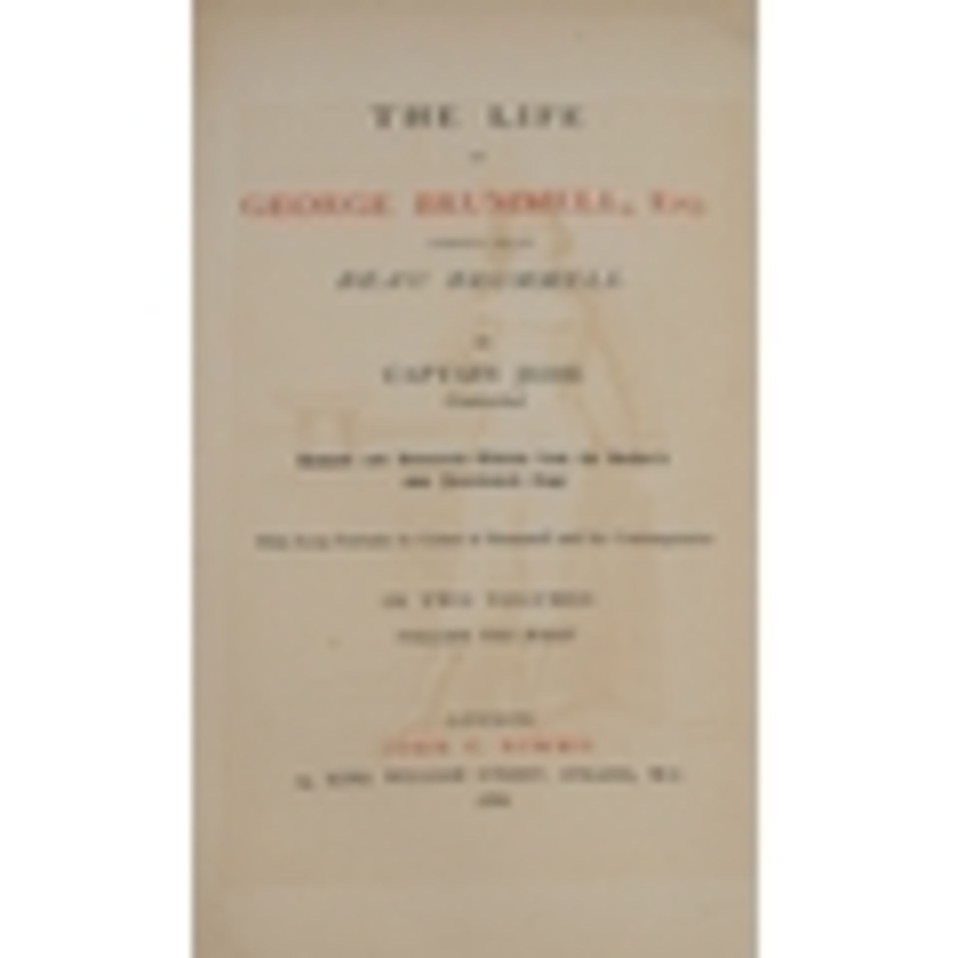 The Life Of George Beau Brummel Two Vols - Image 5 of 9