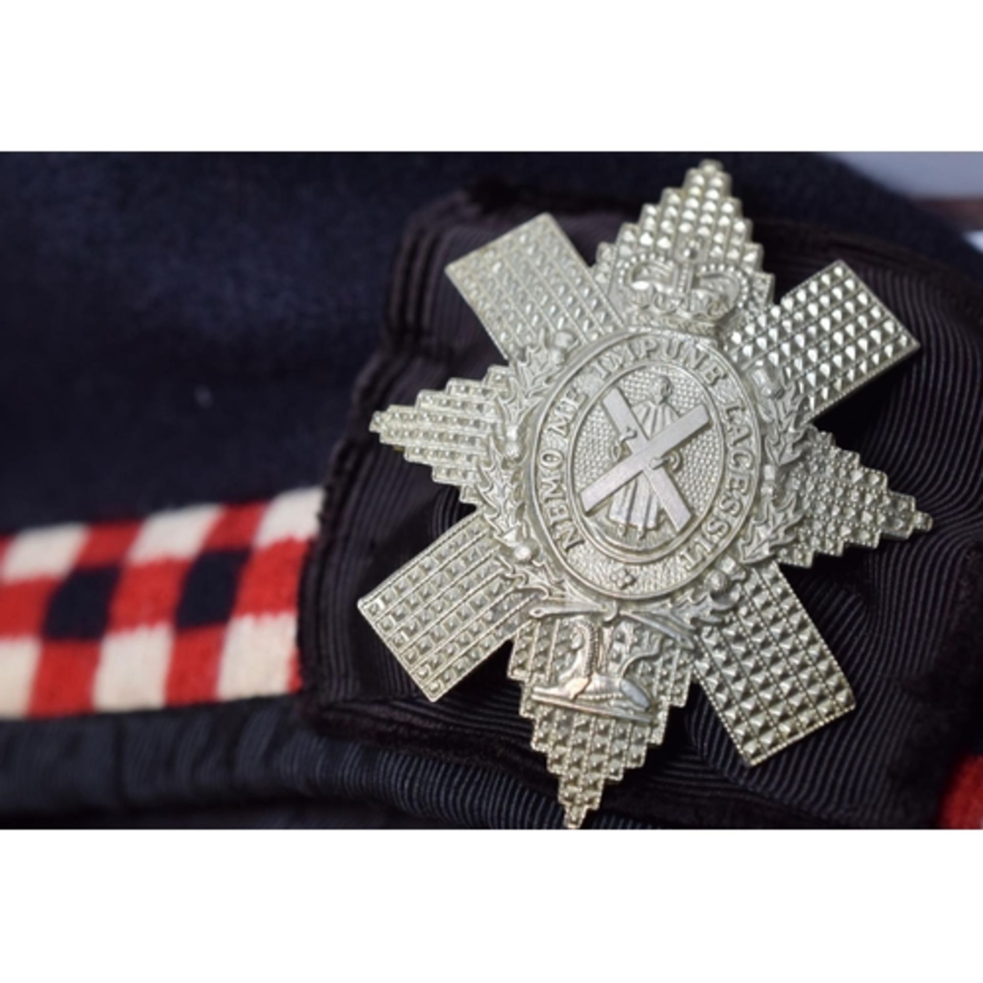 WW2 Balmoral Bonnet/Glengary With Black Watch Badge - Image 2 of 3