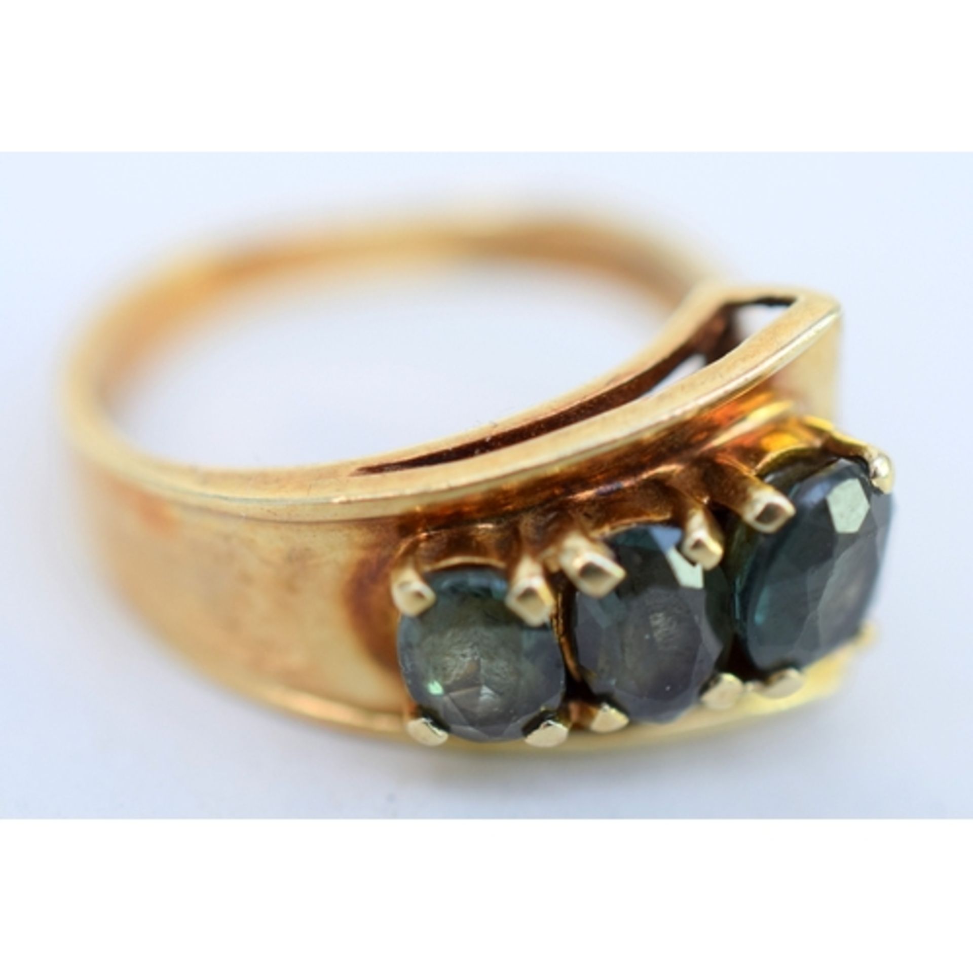 Art Deco Style 14ct Gold And Emerald Ring - Image 3 of 4