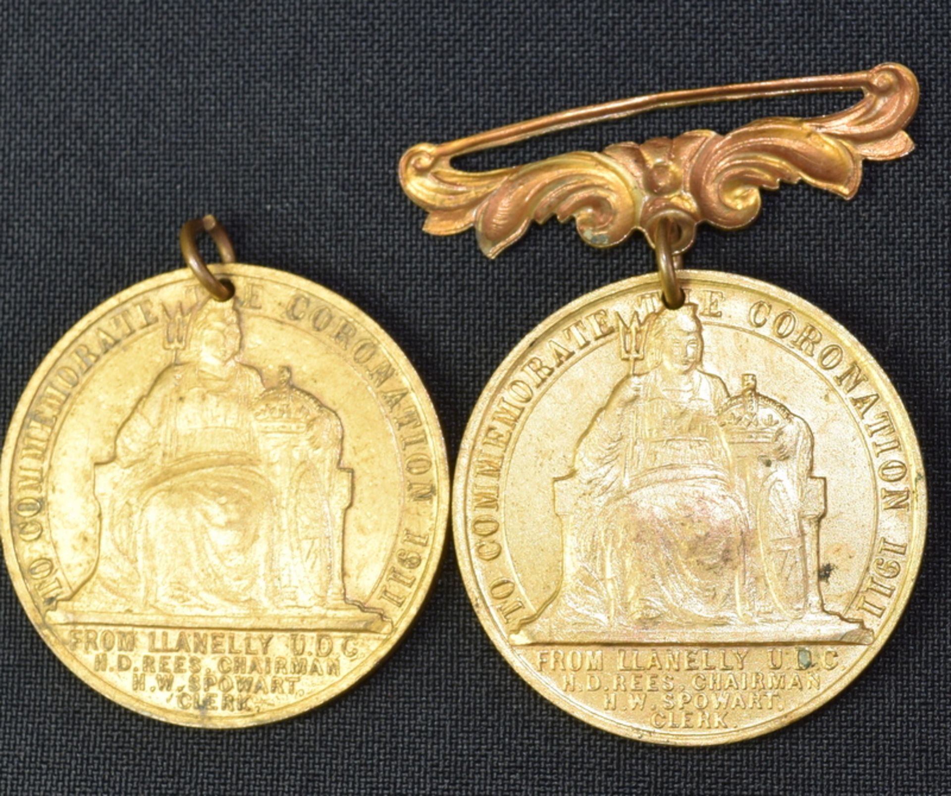 George V Llanelly Coronations Medals 1911 - Image 2 of 2