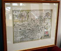 John Speede Map Of Carmarthenshire c1610