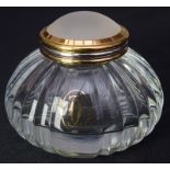 Beautiful Must de Cartier Crystal and Vermeil Inkwell. Dated c1980s