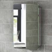 (T33) 660x460mm Liberty Stainless Steel Sliding Door Mirror Cabinet RRP £249.99 This stunning mirror