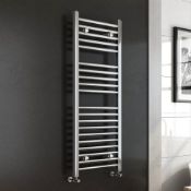 (L44) 1200x450mm - 25mm Tubes - Chrome Heated Straight Rail Ladder Towel Radiator Benefit from the