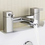 (T93) Melbourne Bath Mixer Tap. Presenting a contemporary design, this solid brass tap has been