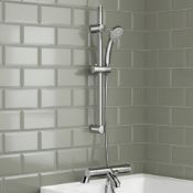 (T85) Round 3 Function Thermostatic Bar Mixer Kit with Designer Bath Filler RRP £114.99 Echoing
