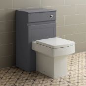 (T148) Cambridge Back To Wall Toilet Unit - Midnight Grey RRP £109.99 This beautifully produced
