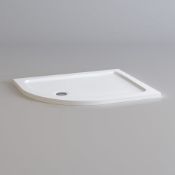 (T165) 1000x800mm Offset Quadrant Ultraslim Stone Shower Tray - Left. RRP £249.99. Designed and made