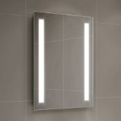 (T128) 500x700mm Omega LED Mirror - Battery Operated Our ultra-flattering LED Battery Operated