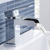 (J139) Niagra II Basin Mixer Tap Crafted from chrome plated, solid brass with chrome effect bracket.