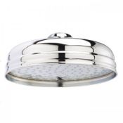 (J45) Traditional Round Stainless Steel Medium Shower Head Our stunning 194mm traditional rain brass