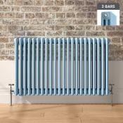 (T162) 600x1000mm Blueberry Bubblegum Triple Panel Horizontal Colosseum Traditional Radiator. RRP £