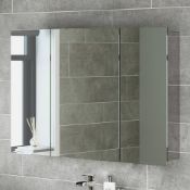 (J16) 600x900mm Liberty Stainless Steel Triple Door Mirror Cabinet RRP £349.99 Reflection Perfection