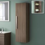 (A71) 1200mm Avon Walnut Effect Tall Storage Cabinet - Wall Hung RRP £274.99 If space saving is what
