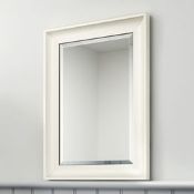 (J124) 500x700mm Daisy Matte Ivory Framed Mirror. RRP £79.99. Made from eco friendly recycled