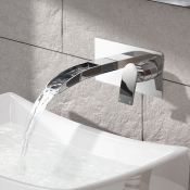 (J147) Denver Waterfall Wall Mounted Basin Mixer. We love this because of the way the water pours!