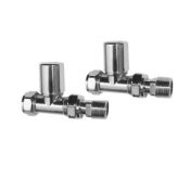 (J91) Standard 15mm Connection Straight Chrome Radiator Valves Made of solid brass, our Straight