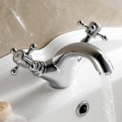 (J31) Victoria II Traditional Basin Mixer Tap Vintage Essence Create a truly classic look in your