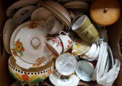 Vintage Retro 2 Boxes of Assorted China Includes Aynsley Steins & Hand Painted Items NO RESERVE