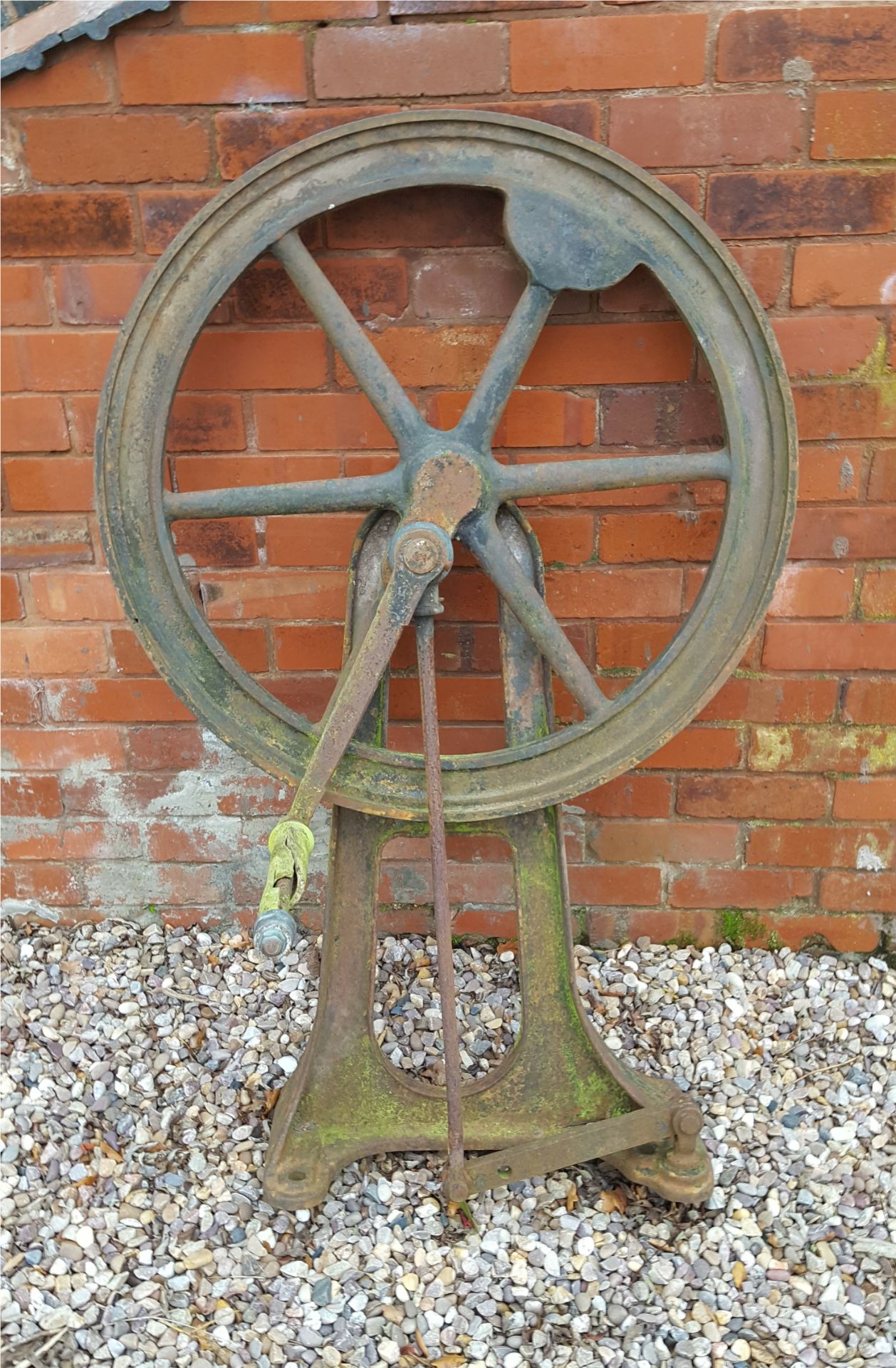 Antique Vintage Cast Iron Pump Wheel Possibly Railway Related