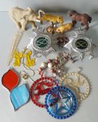Vintage Retro Parcel Police Cap Badges Toy Animals Costume Jewellery & Christmas Decorations