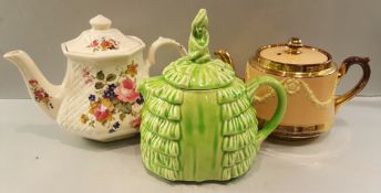 Vintage Collectable Tea Pots Sadler Gibson & One other NO RESERVE