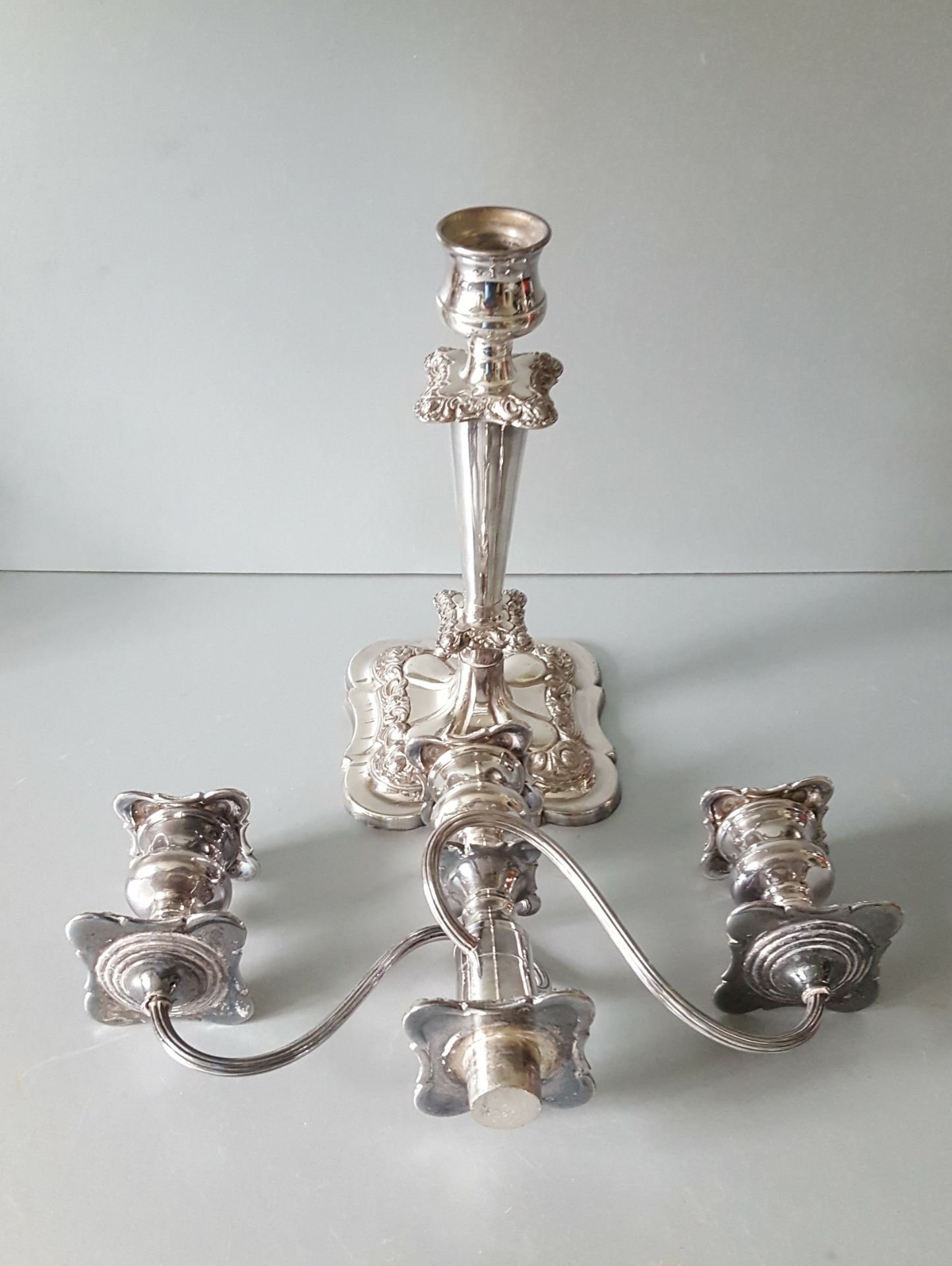 Vintage Retro 2 x Candelabra Silver Plated - Image 3 of 4