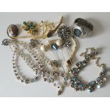 Vintage Retro Kitsch Parcel of Costume Jewellery Includes Casio Watch Hat Pins Necklaces