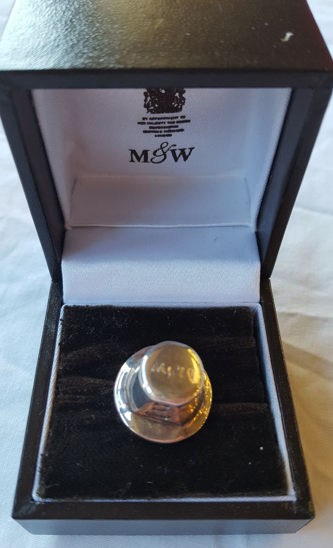 Sterling Silver Mappin & Webb Premiership Man of The Match Football Stud Hallmarked 2005