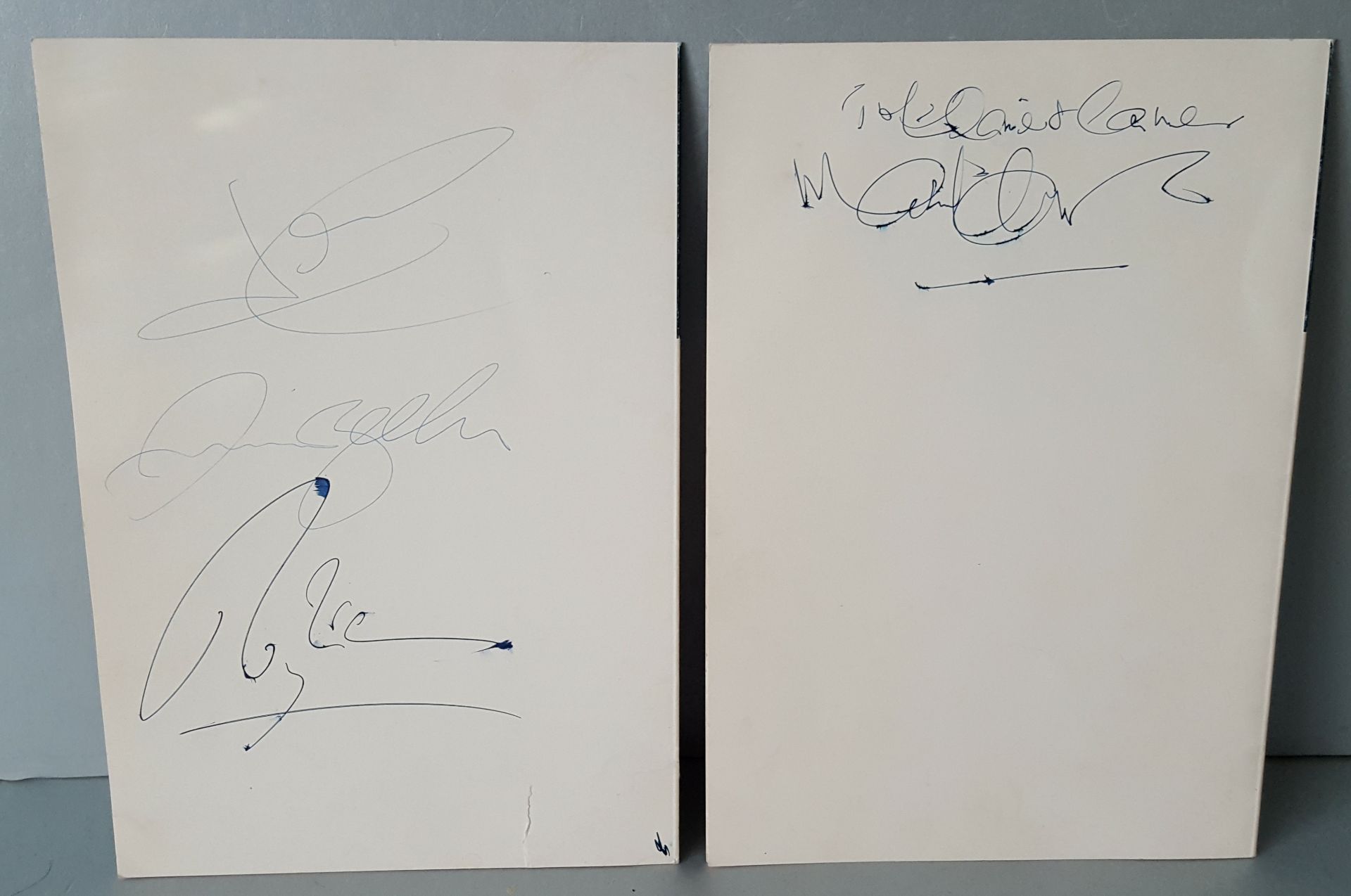 Vintage Autographs Pair 1997 Manchester United Championship Dinner Menus Signed - Image 2 of 4