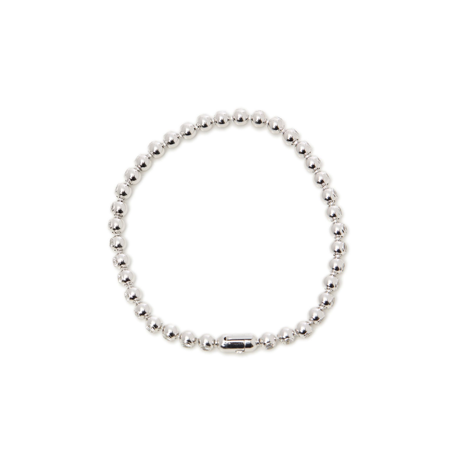 Cartier 18k White Gold Perles de Diamants Bracelet - Image 6 of 8