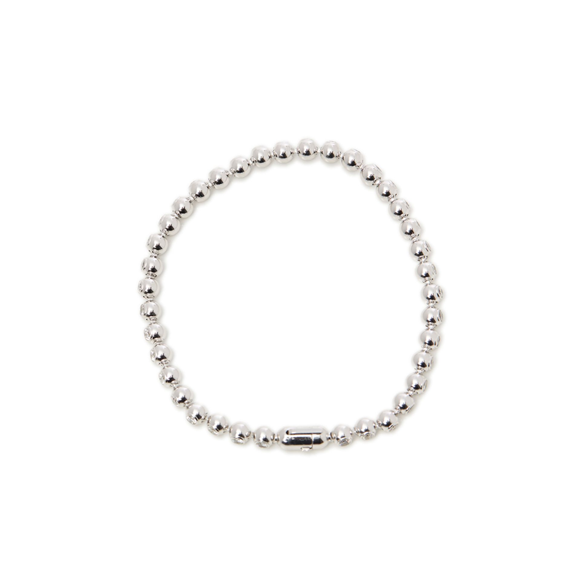 Cartier 18k White Gold Perles de Diamants Bracelet - Bild 6 aus 8