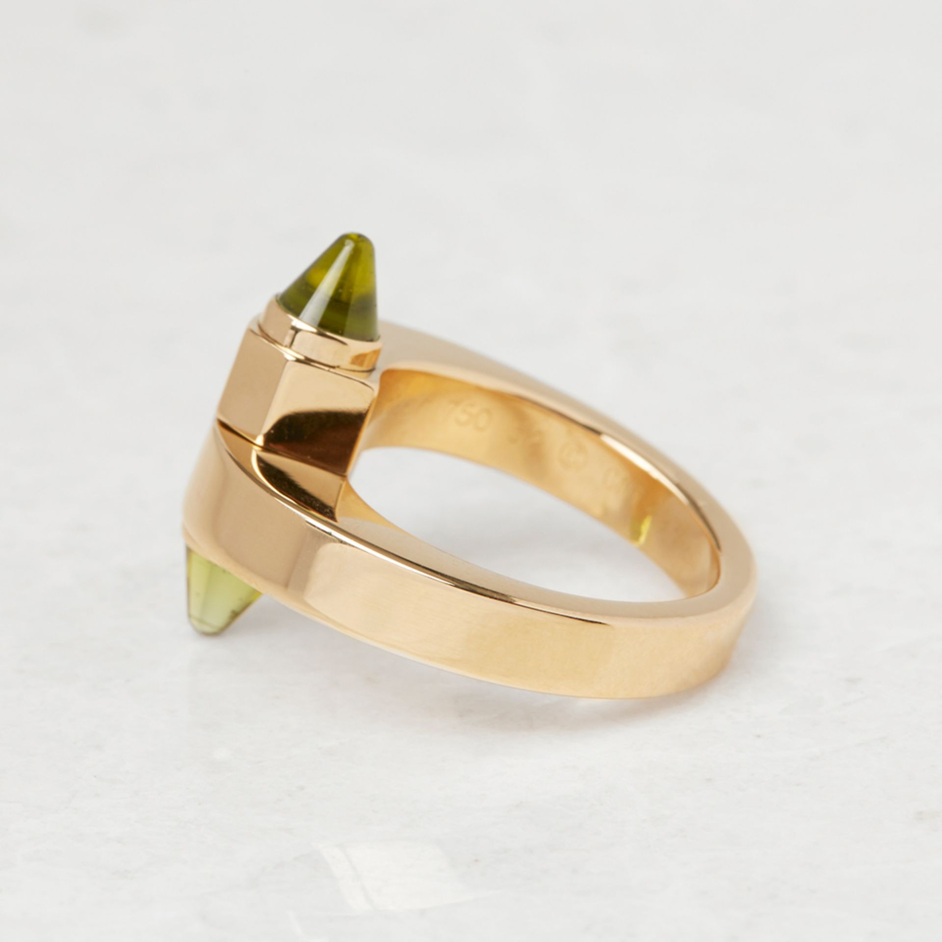 Cartier 18k Yellow Gold Peridot Menotte Ring - Image 3 of 9